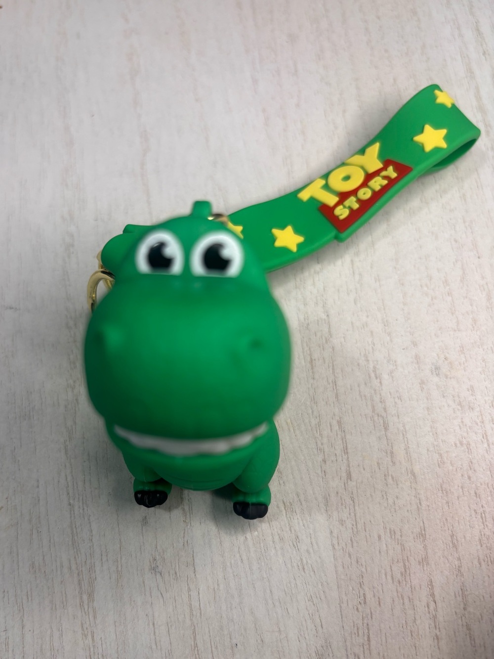 Toy Story Rex Dinosaur Keychain Wristlet Charm Green T-Rex Character